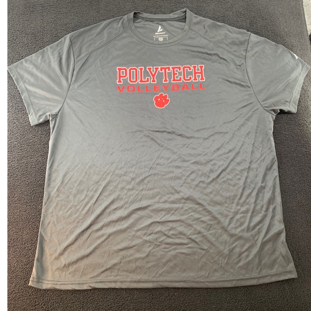 BSN SPORTS Polytech Volleyball Performance‎ T Shirt 2XL Mens Black Red
